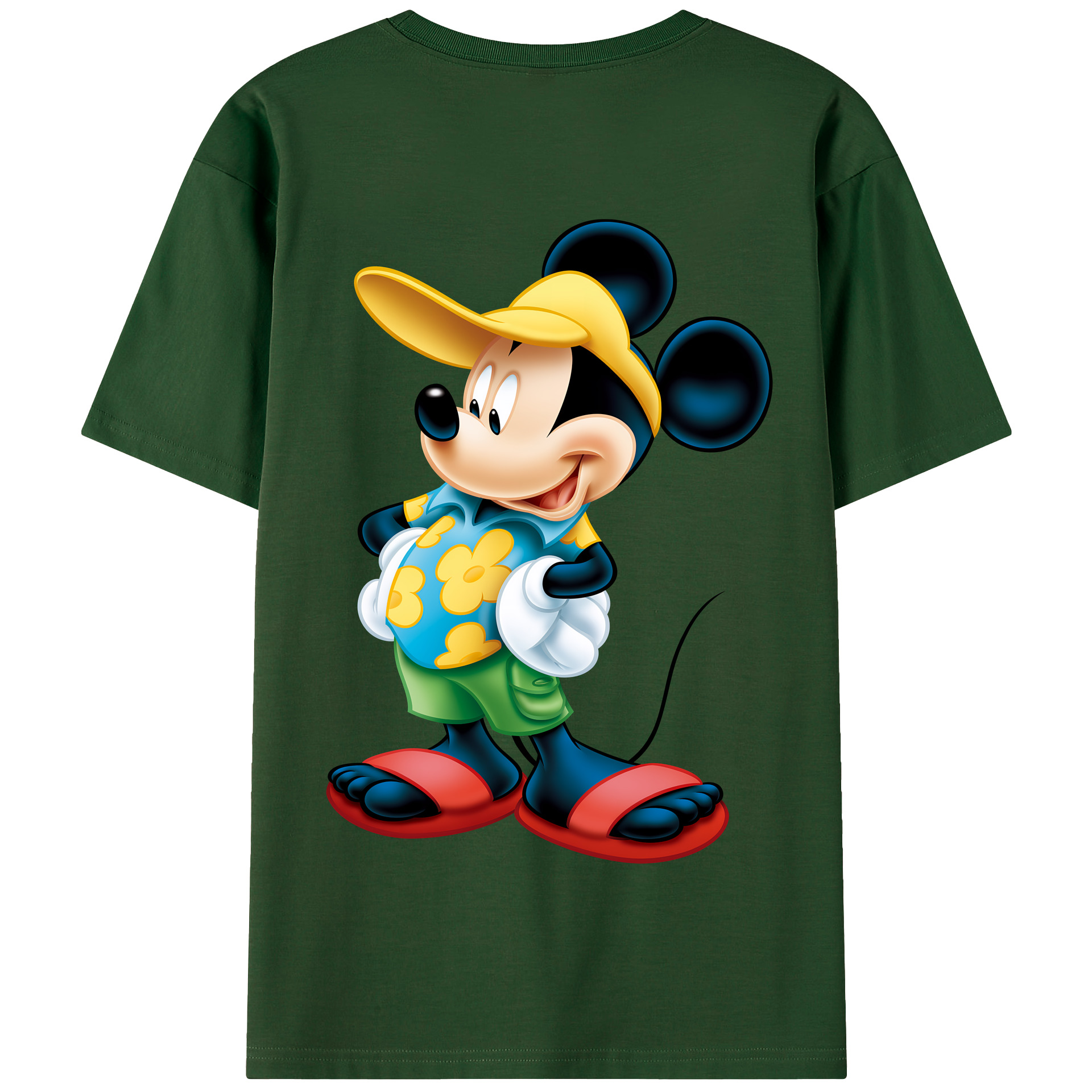 （画像用） ミッキーマウス Mickey Mouse 綿100％半袖Tシャツ（背面プリント）